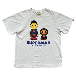 L Bape X DC Comics Baby Milo Superman Tee